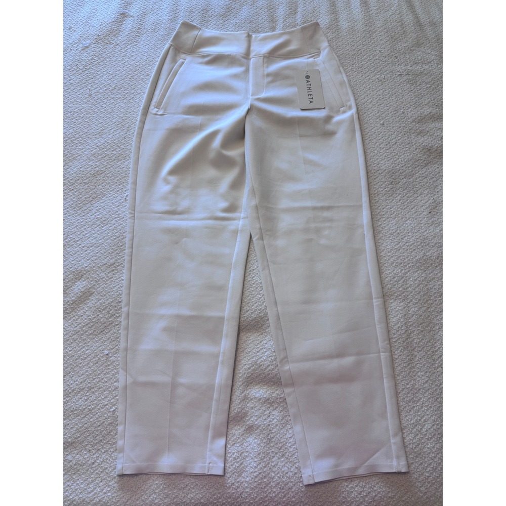 Athleta Endless Pant White Straight Leg Trousers Size 4 533636-12-2-0003